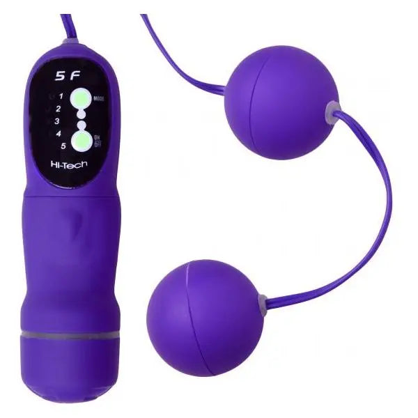 5 Function Purple Vibrating Pleasure Beads XR Brands