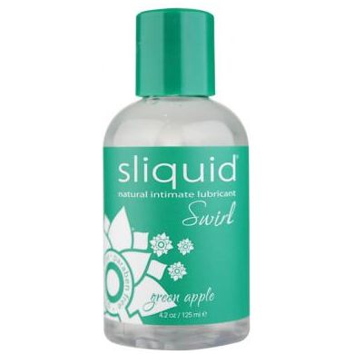 Sliquid Swirl Lubricant Green Apple Tart - 4.2 oz bottle Sliquid