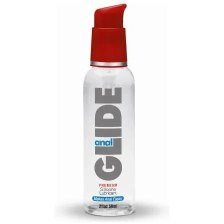 Anal Glide Silicone Lubricant 2 oz Pump Body Action