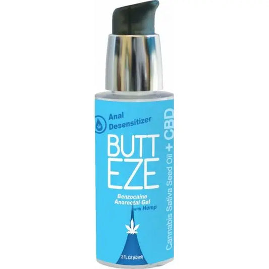 Butt Eze Anal Gel Desensitizer with Hemp Seed Oil 2oz Body Action Products