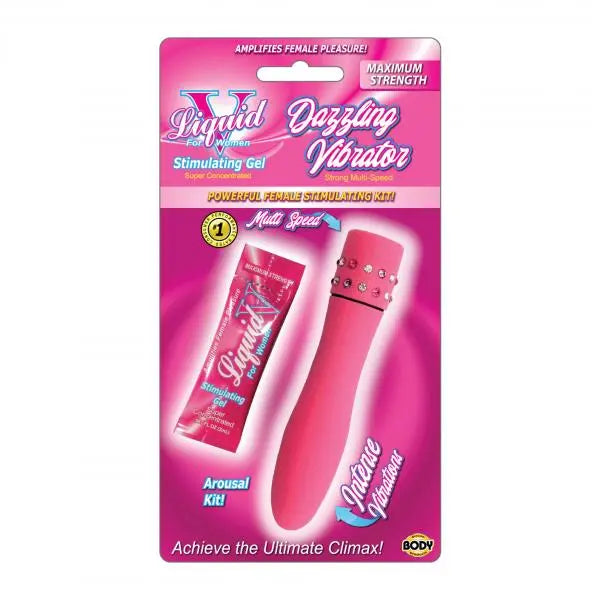 Liquid V Dazzling Vibrator Kit Body Action Products