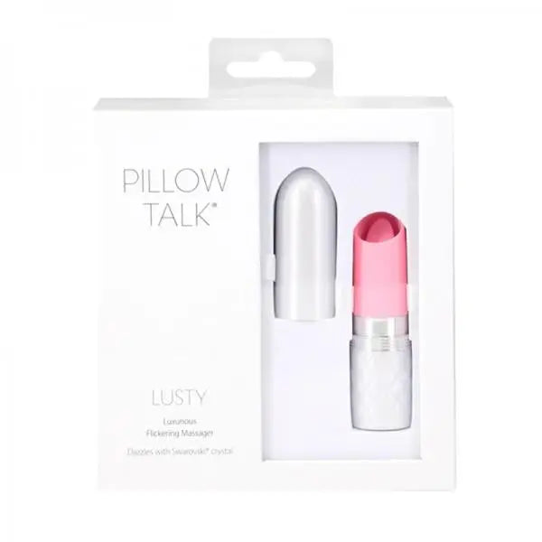 Pillow Talk Lusty Flickering Massager W/ Crystal Pink BMS Enterprises