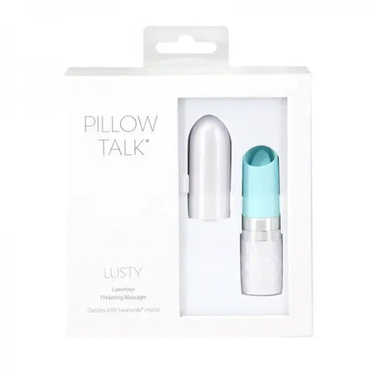 Pillow Talk Lusty Flickering Massager W/ Crystal Teal BMS Enterprises