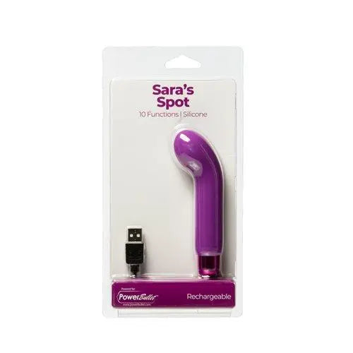 Powerbullet Saras Spot 4in 10 Function Bullet Purple BMS Enterprises