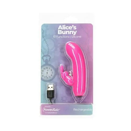 Power Bullet Alices Bunny 4in 10 Function Bullet Pink BMS Enterprises