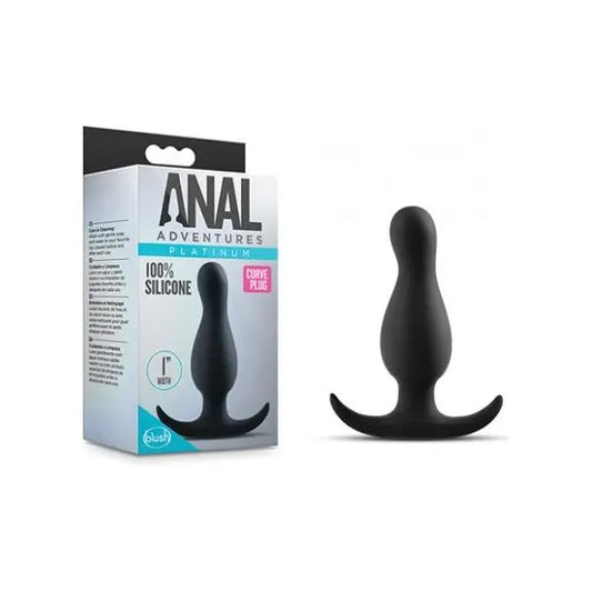 Anal Adventures Platinum Curve Plug Black Blush Novelties