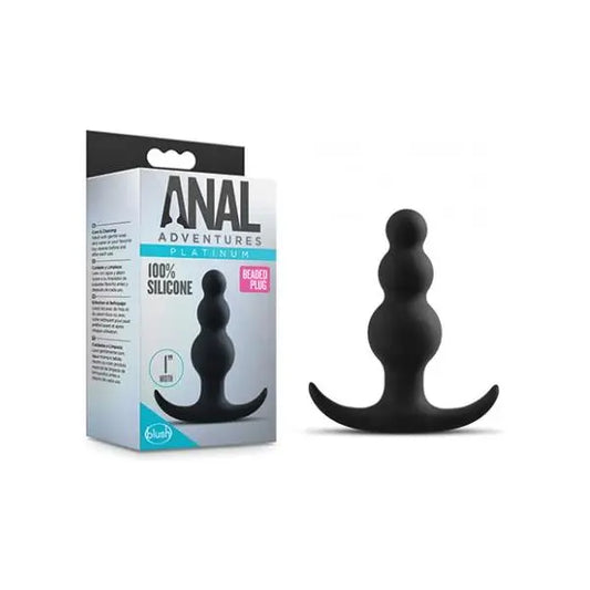 Anal Adventures Platinum Beaded Plug Black Blush Novelties