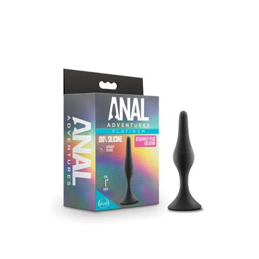 Anal Adventures Beginner Anal Plug Medium Black Blush Novelties