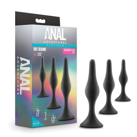 Anal Adventures Beginner Plug Kit Black Blush Novelties