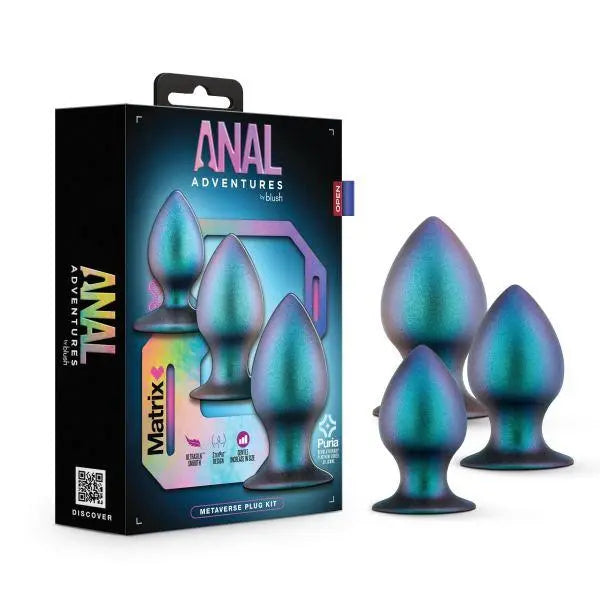 Anal Adventures Matrix Meta Verse Plug Kit Dark Milennia Blush Novelties