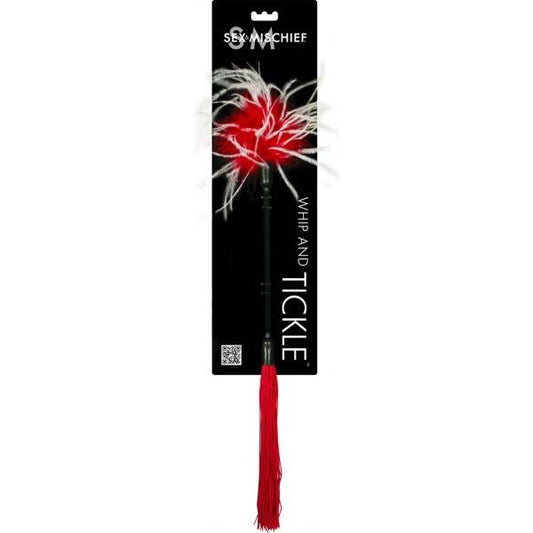 Whipper Tickler Feather And Rubber Tickler Red Sportsheets