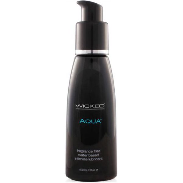 Wicked Aqua Water Based Lubricant Fragrance Free 2 Oz Wicked Sensual Care