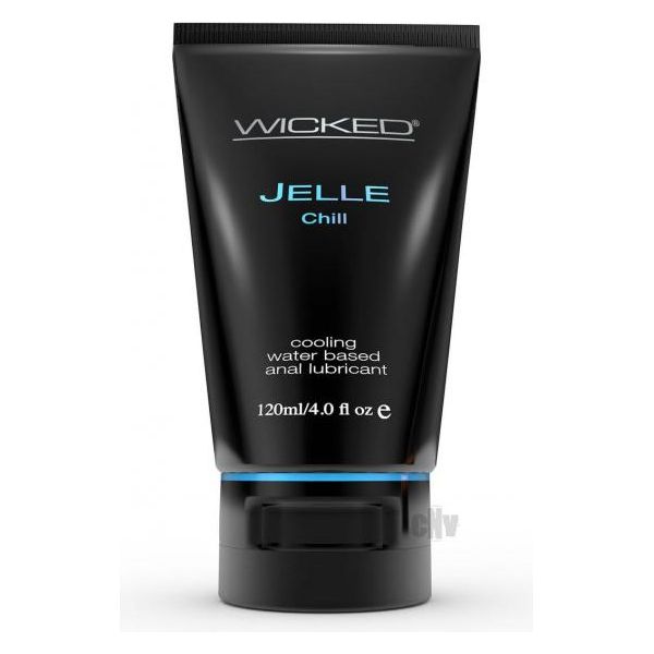 Wicked Jelle Chill Water Base Anal Gel 4oz Tube Wicked Sensual Care