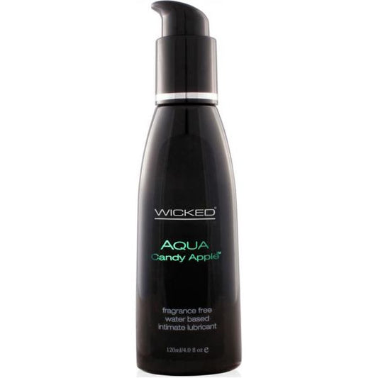 Wicked Aqua Candy Apple Water Based Lubricant 4 Ounce Wicked Sensual Care