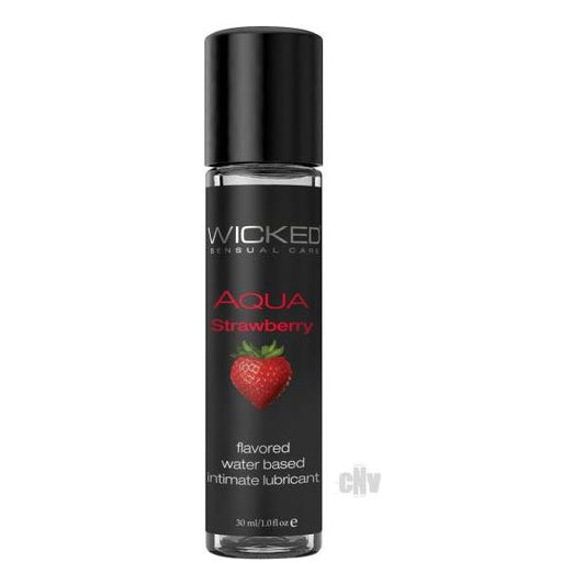 Wicked Aqua Strawberry Lube 1oz Wicked Sensual Care