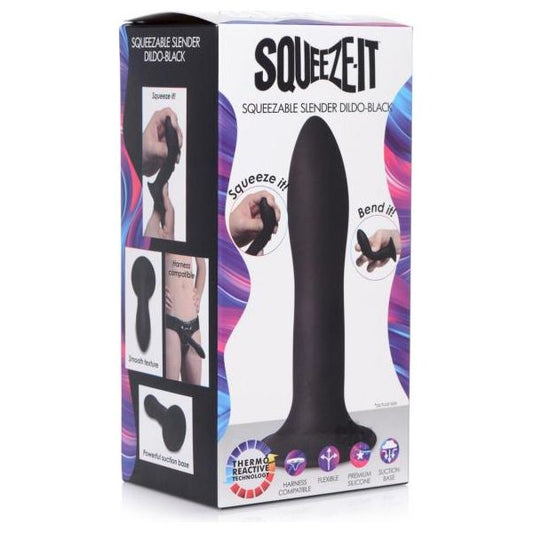 *special*squeezable Slender Dildo Blk Xr Llc