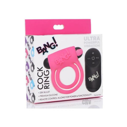 Bang C-ring And Bullet W/remote Pink Xr Llc