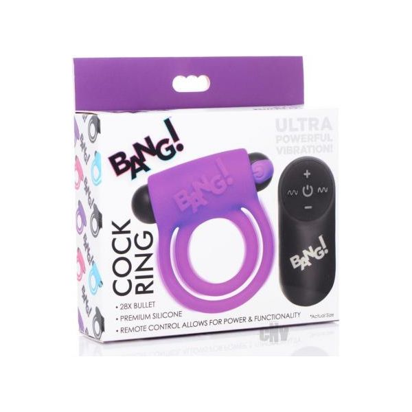 Bang C-ring And Bullet W/remote Purple Xr Llc