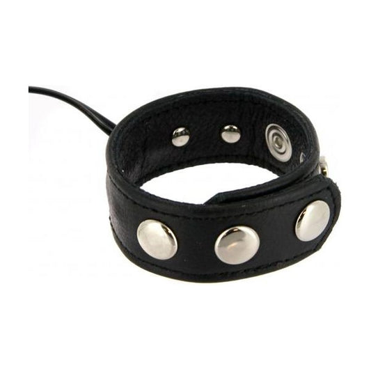 Zeus Electrosex Leather Snap Cock Ring Leather XR Brands