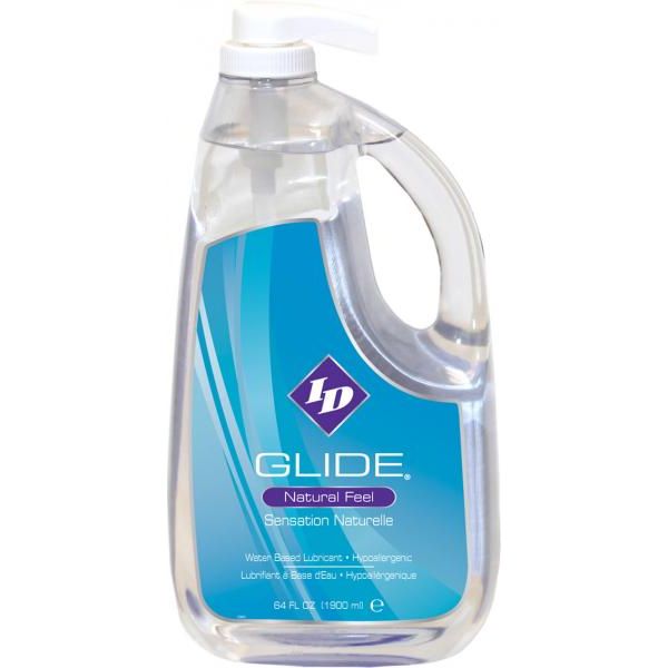 ID Glide Natural Feel Water Based Lubricant Pump 64 Ounces ID Lubricants