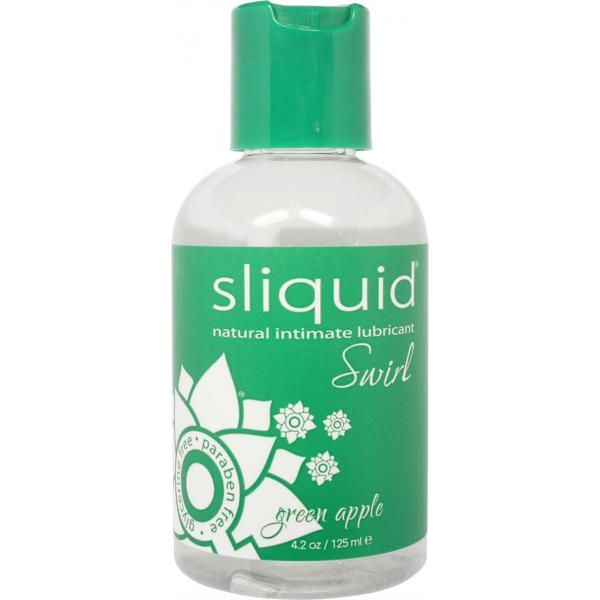 Sliquid Swirl Flavored Water Based Lubricant Green Apple Tart 4.2 Ounce Sliquid