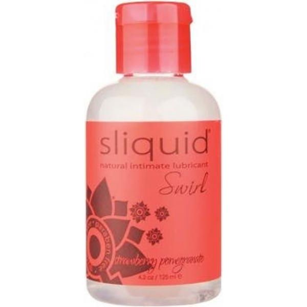 Sliquid Swirl Natural Water based Lubricant Strawberry Pomegranate 4.2 Ounce Sliquid