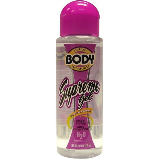 Body Action Supreme Gel Water Based Lubricant 4.8 Ounce Body Action