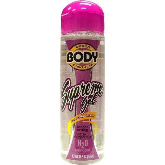 Body Action Supreme Gel Water Based Lubricant 8.5 Ounce Body Action