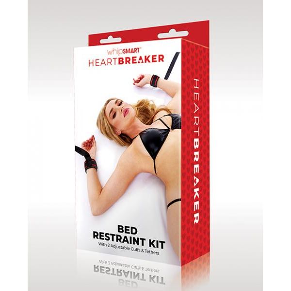 Whipsmart Heartbreaker Bed Restraint Kit - Black/red Xgen