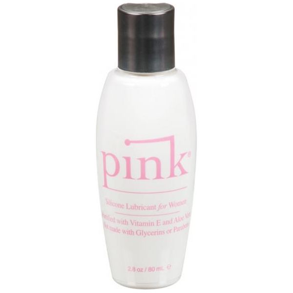 Pink Silicone Lube Flip Top Bottle 2.8 fluid ounces Empowered Products