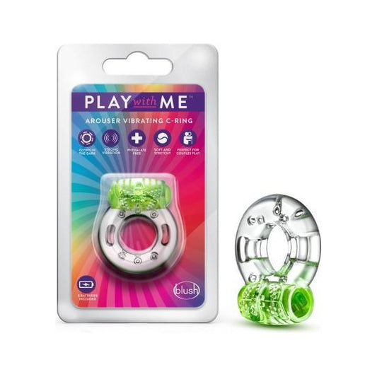 Blush Play With Me Arouser Vibrating C Ring - Green Blush novelties