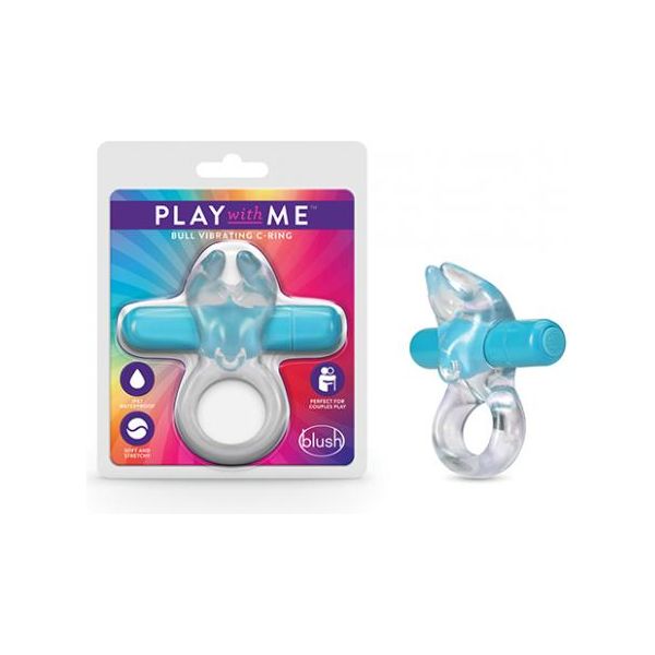 Blush Play With Me Bull Vibrating C Ring - Blue Blush novelties