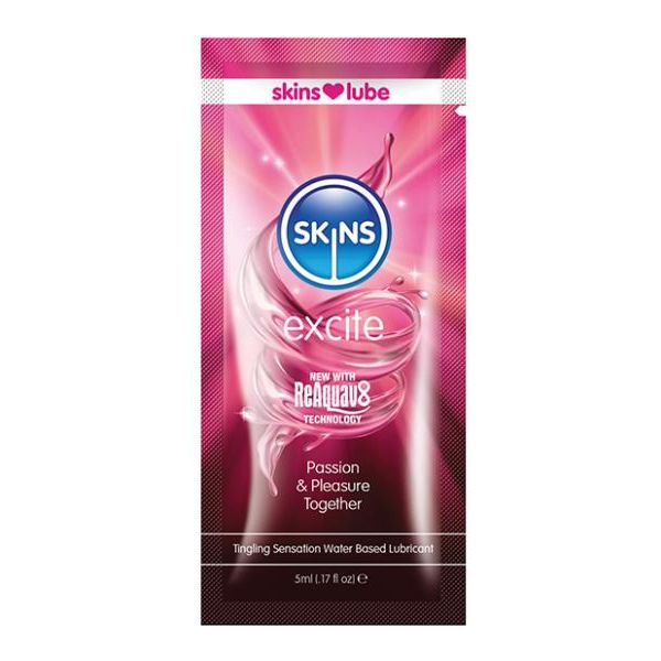 Skins Excite Water Based Lubricant - 5 Ml Foil Creative conceptions