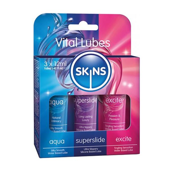 Skins Vital Lubes - 12 Ml Tubes Pack Of 3 Creative conceptions