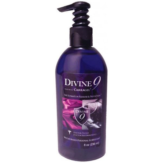 Divine 9 Water Based Lubricant Bottle 8oz Carrashield Labs