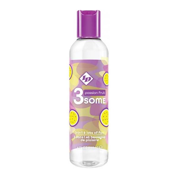 Id 3some 3 In 1 Lubricant - 4 Oz Passion Fruit Westridge laboratories