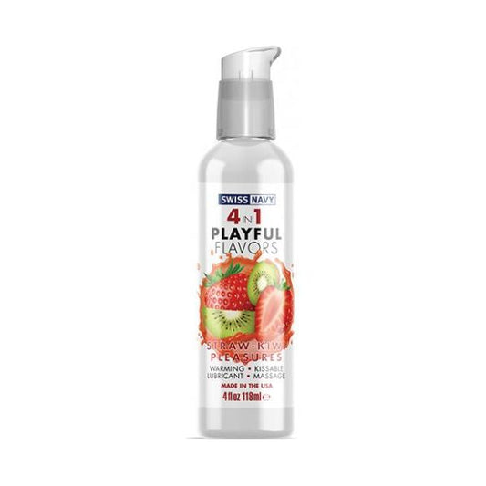 Swiss Navy 4 In 1 Playful Flavors Strawberry Kiwi Pleasure - 4 Oz M.d. science lab