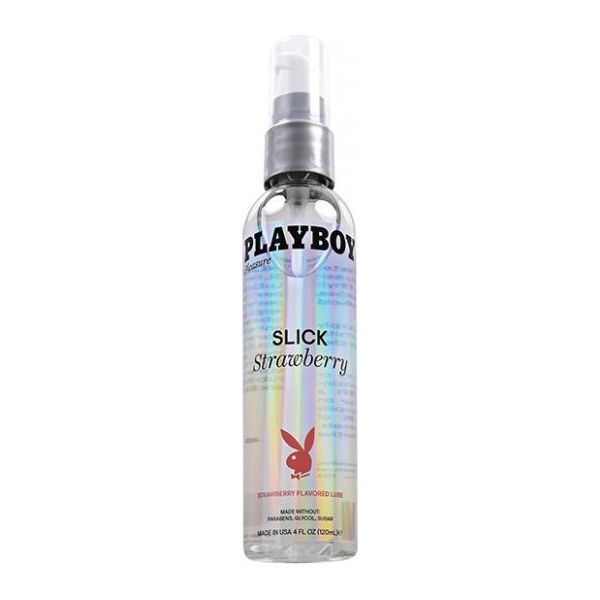 Playboy Pleasure Slick Lubricant -  4 Oz Strawberry Evolved novelties inc.