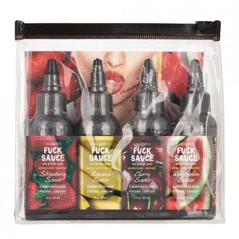 Fuck Sauce Flavored Water Based Personal Lubricant Variety 4 Pack - 2 Oz Each California exotic novelties