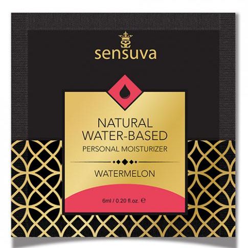 Sensuva Natural Water Based Personal Moisturizer Single Use Packet - 6 Ml Watermelon Sensuva valencia naturals