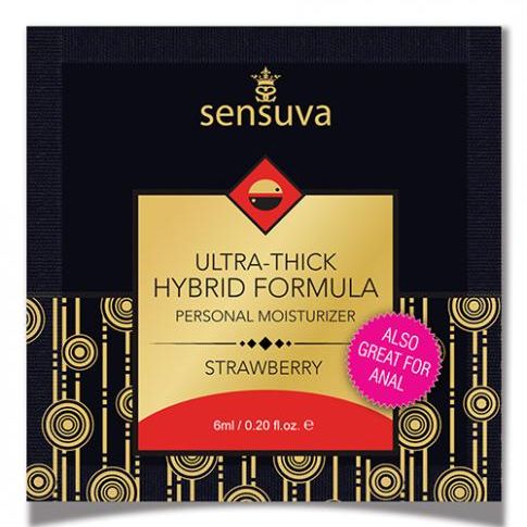 Sensuva Ultra Thick Hybrid Personal Moisturizer Single Use Packet - 6 Ml Strawberry Sensuva valencia naturals