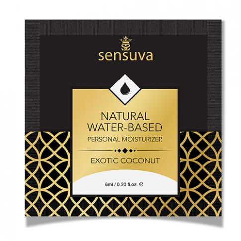 Sensuva Natural Water Based Personal Moisturizer Single Use Packet - 6 Ml Exotic Coconut Sensuva valencia naturals