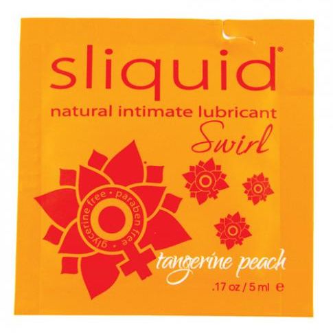 Sliquid Naturals Swirl Lubricant Pillow - .17 Oz Peach Sliquid llc