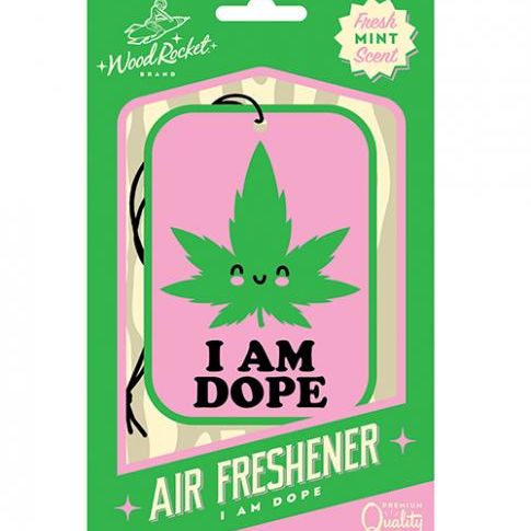 &#039;=wood Rocket I Am Dope Air Freshener - Mint Wood rocket llc