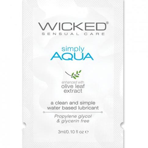 Wicked Sensual Care Simply Aqua Water Based Lubricant  - .1 Oz Wicked sensual care