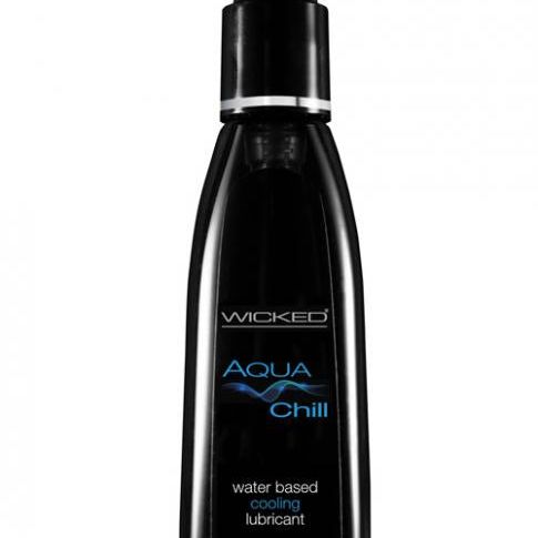 Wicked Aqua Chill Cooling Water Based Lubricant 4oz Wicked Sensual Care