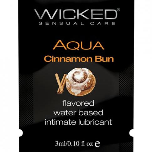 Wicked Sensual Care Aqua Waterbased Lubricant - .1 Oz Cinnamon Bun Wicked sensual care