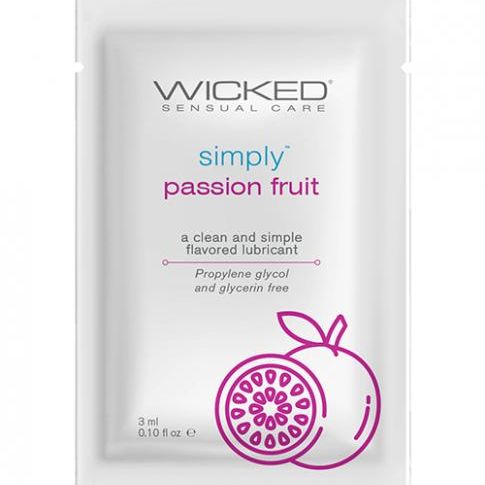 Wicked Sensual Care Simply Water Based Lubricant - .1 Oz Passion Fruit Wicked sensual care