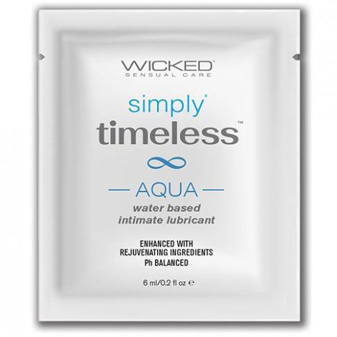 Wicked Sensual Care Simply Timeless Aqua Water Based Lubricant - .2 Oz Wicked sensual care