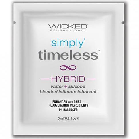 Wicked Sensual Care Simply Timeless Hybrid Water &amp; Silicone Lubricant - .2 Oz Wicked sensual care